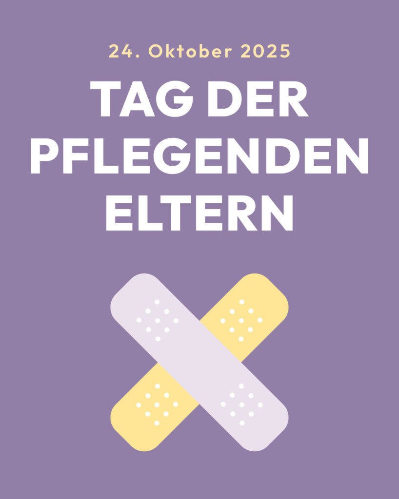 Text-Tafel: "Tag der pflegenden Eltern"